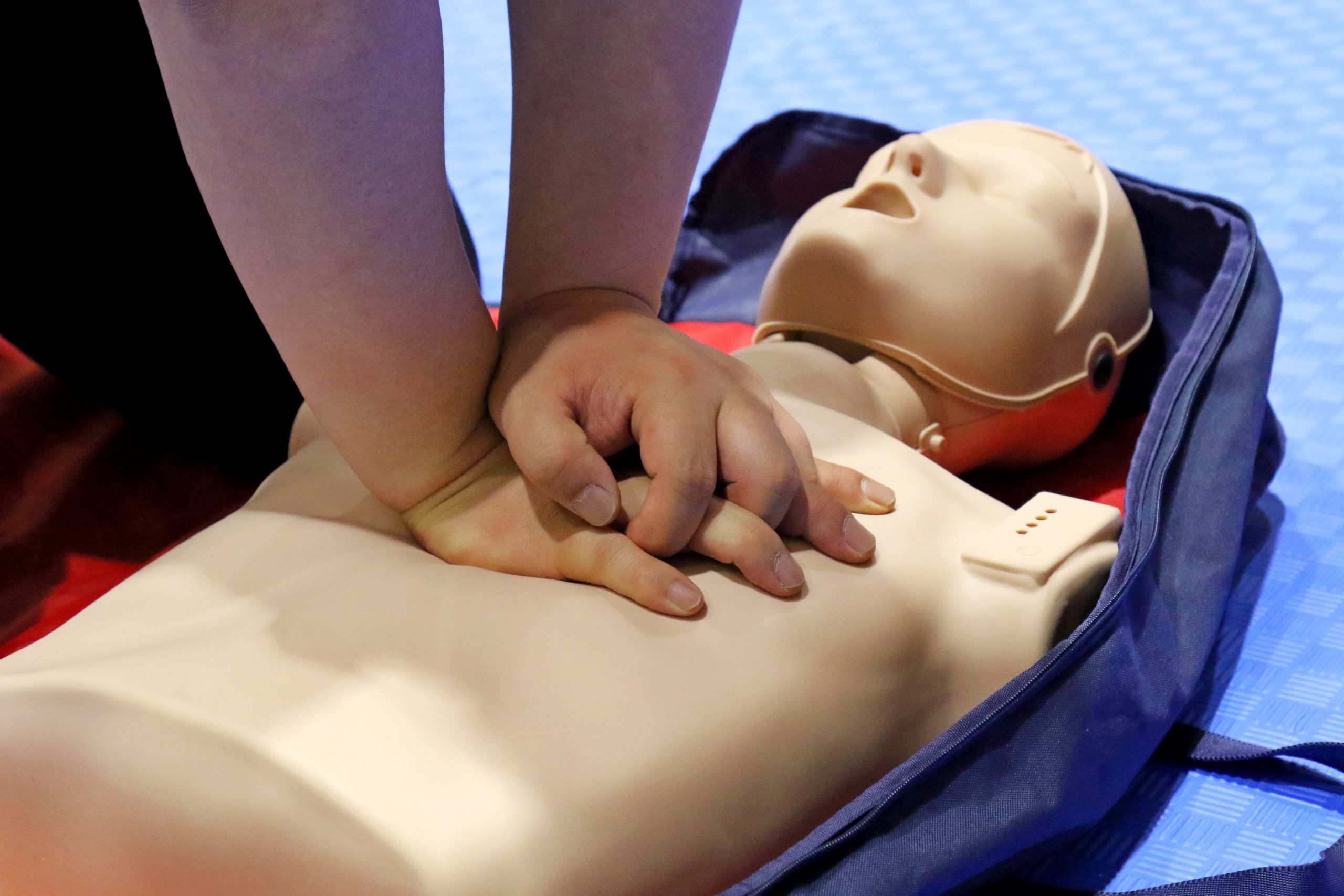 365 Academy training team delivering CPR training to a school